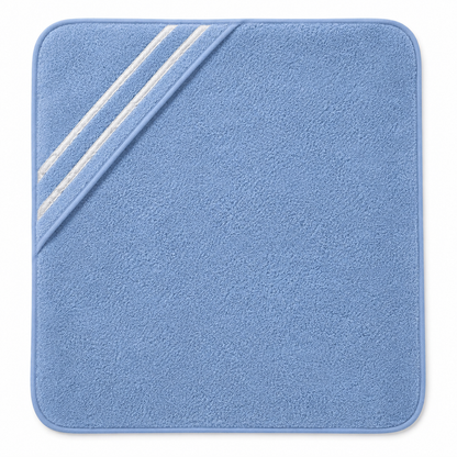 Dusty Blue Hooded Baby Bath Towel – 30 × 29 Inches