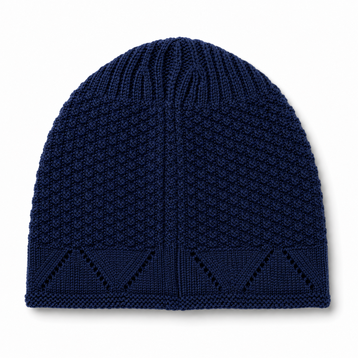 Navy Textured Knit Baby Cap