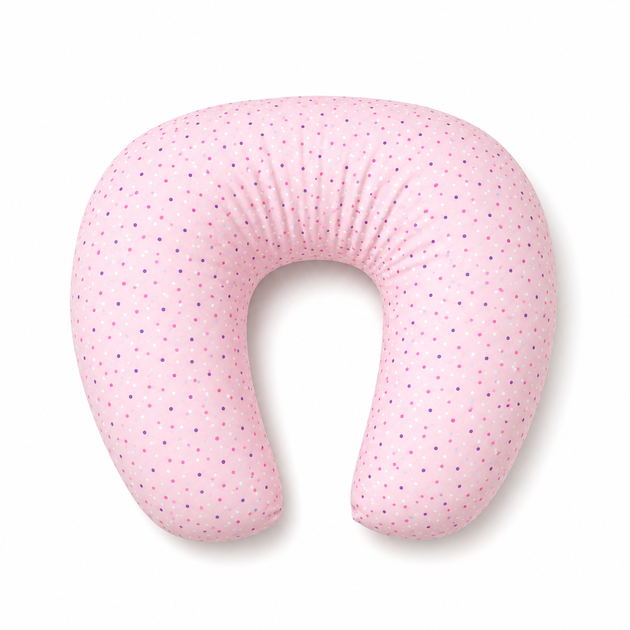 Baby Pink Polka Dot Baby U-Shaped Feeding Pillow