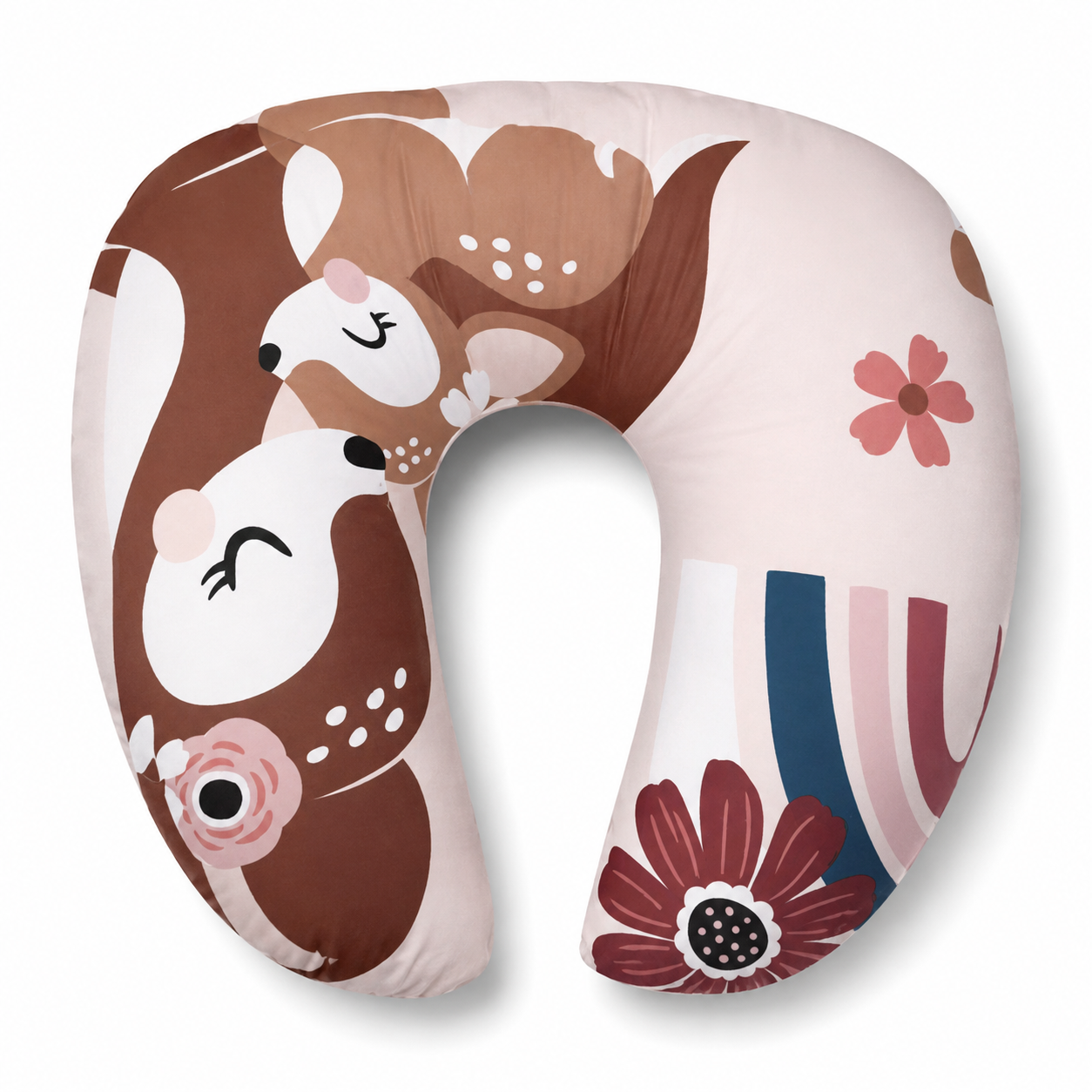 Woodland Deer Baby U-Shaped Feeding Pillow
