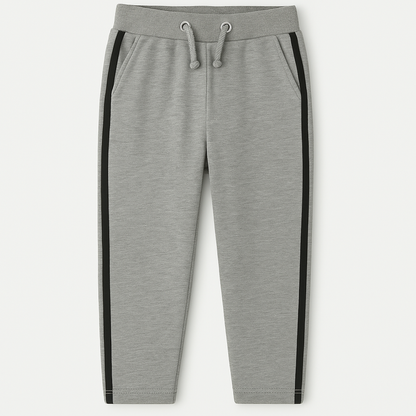 Kids Gray Trousers with Black Stripes