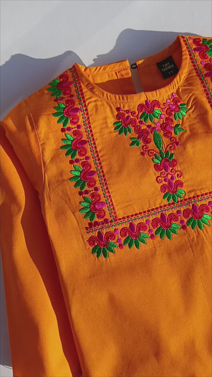 Narang Bahaar (Orange & Multi Embroidery) 🍊
