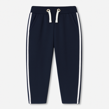 Kids Navy Trousers with White Stripes – Classic & Comfy Joggers