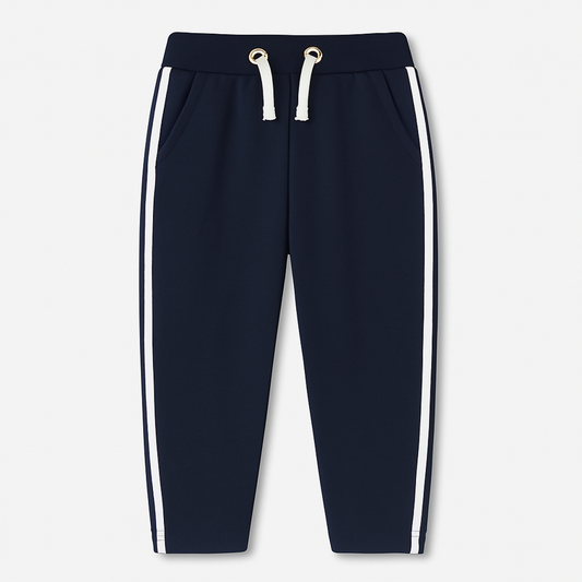 Kids Navy Trousers with White Stripes – Classic & Comfy Joggers