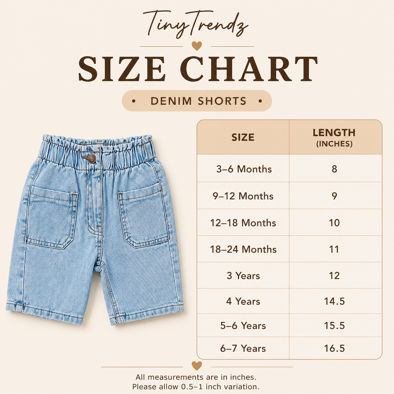 Denim Paperbag Shorts with Pocket Detail