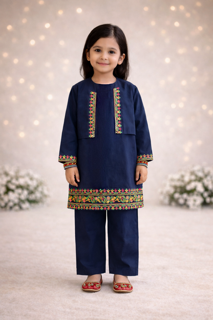 Gulnaar (Navy & Multi Embroidery) 🌸