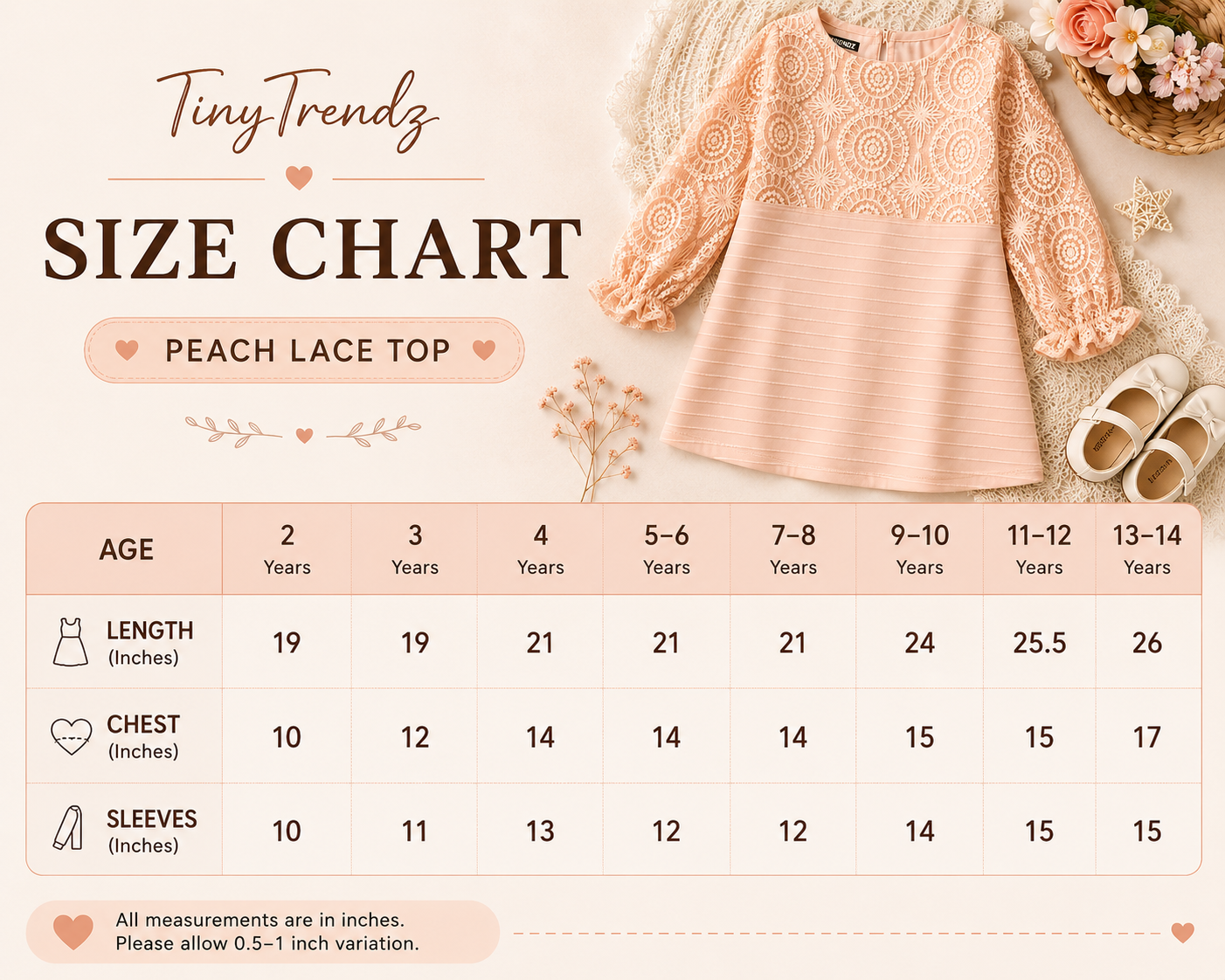 Peachy Lace Elegance Girls Dress – Premium Embroidered Party Wear