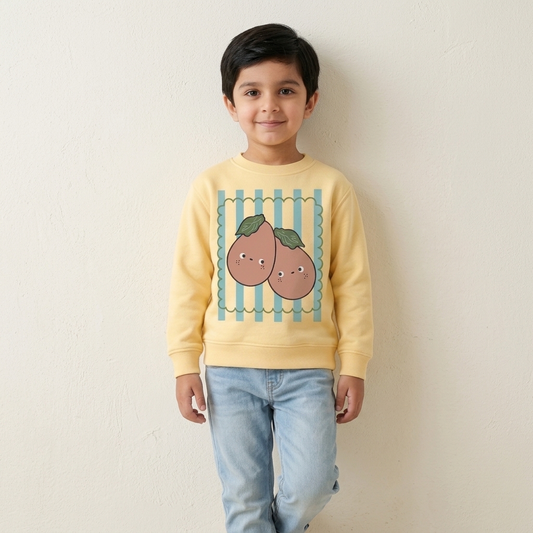 Avocado buddies Fleece Sweatshirt – Soft Butter Yellow Crewneck