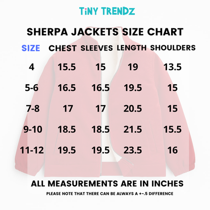 TinyTrendz Cherry Mini-Cord Sherpa Jacket (Winter Warmth