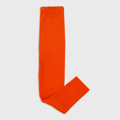 Solid Leggings for Girls Orange